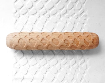 Rodillo para textura de arcilla, rodillo manual para cerámica, rodillo para textura de pastelería - Serpiente