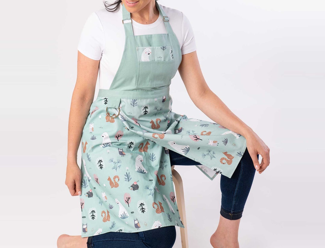 Split Leg Pottery Apron, Crafts Apron, Kitchen Apron, With Pockets for Tools, Apron Pattern