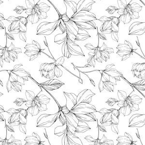 Keramik Decals, Transferfolie, Dekorfolie - Blume - Magnolie