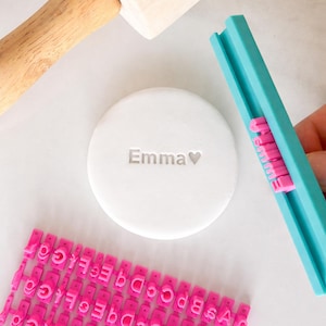 Juego de sellos para letras, sellos de letras de cerámica, sellos de arcilla con el alfabeto para cerámica, mini sellos de arcilla con el alfabeto, sello de galletas con letras