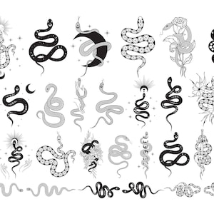 Ceramic Decal, Underglaze Transfer, Underglaze decal  - Magic Snake
