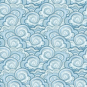 Decalcomania in ceramica sotto smalto, Trasferimenti sotto smalto, Decalcomania in ceramica - Nuvole