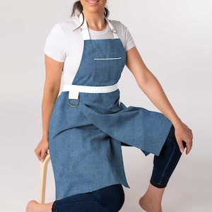Split leg Pottery Apron, Crafts Apron, Kitchen Apron, with pockets for tools, Aprons for women