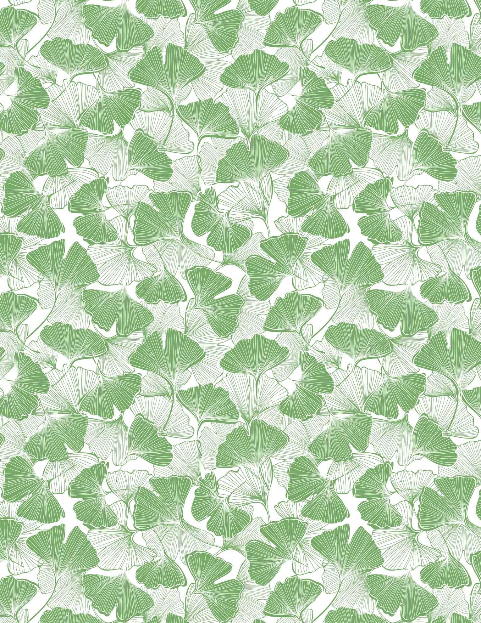 Papier Décalcomanie Céramique Motif Ginkgo Biloba - 3 Feuilles 54x37 Cm - Transfert Sous Glaçure Pour Poterie DIY