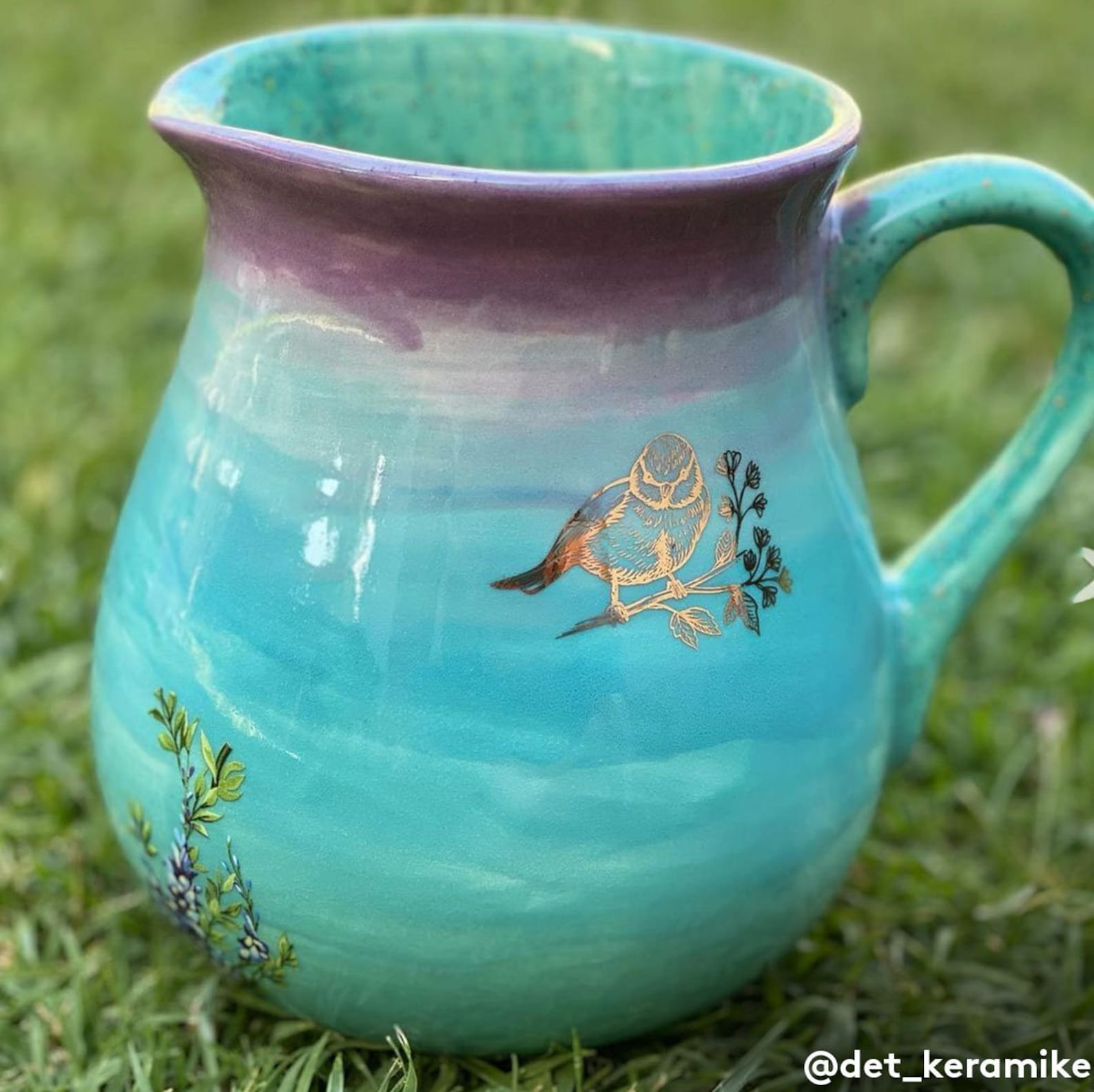 Ceramic Decal Overglaze Birds Gold Etsy