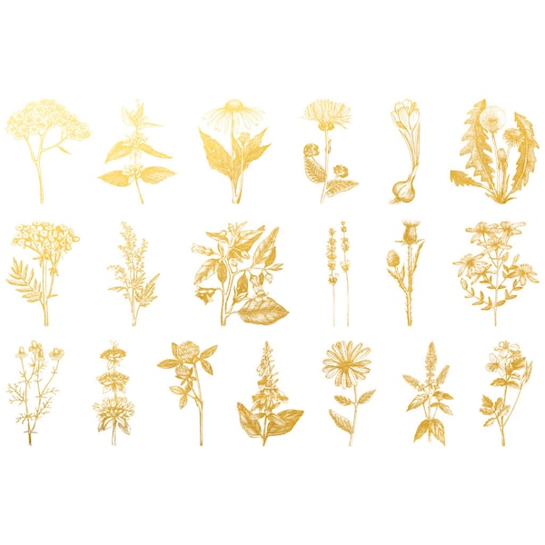 Gold Ceramic Decals Etsy