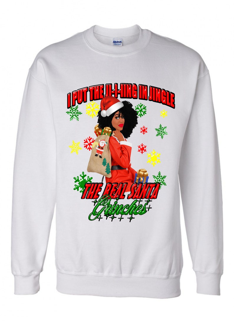 Lizzo fan,Hip Hop Christmas Sweater,Ugly Sweater,Black girl magic funny xmas hip hop christmas Gift for her Ugly Sweater