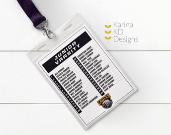 Personalized Team Roster Lanyard