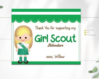 Girl Scout 5x4 Thank You tags
