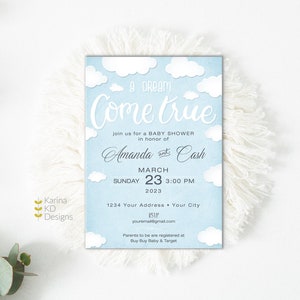 Un sogno diventato realtà - Invito per baby shower