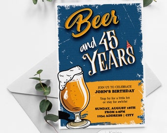 Beer and Birthday Invitation