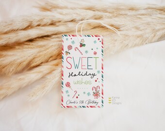 Tags doces de Natal - EDITÁVEIS (no Canva)