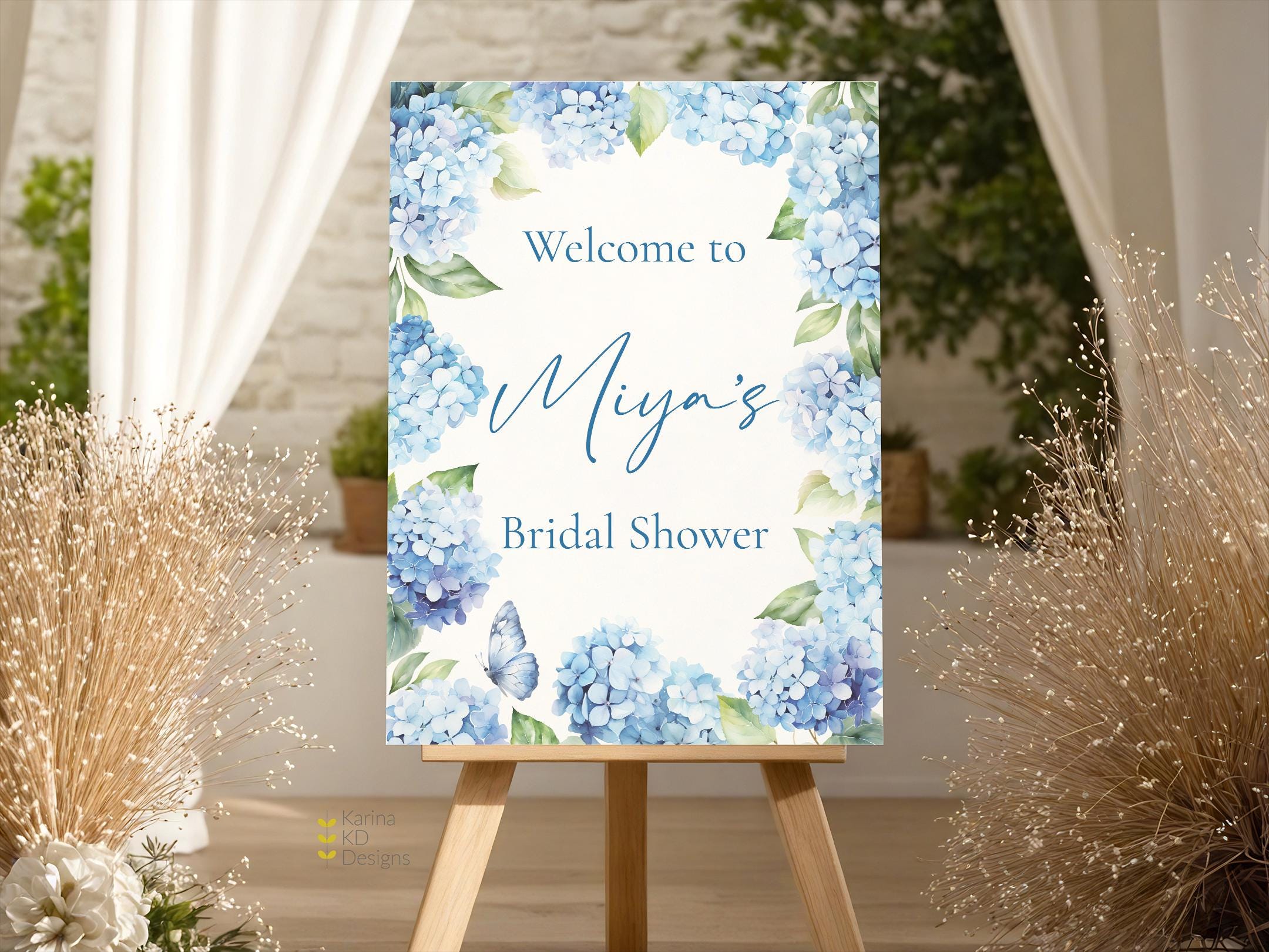Hydrangea Welcome Sign - Etsy