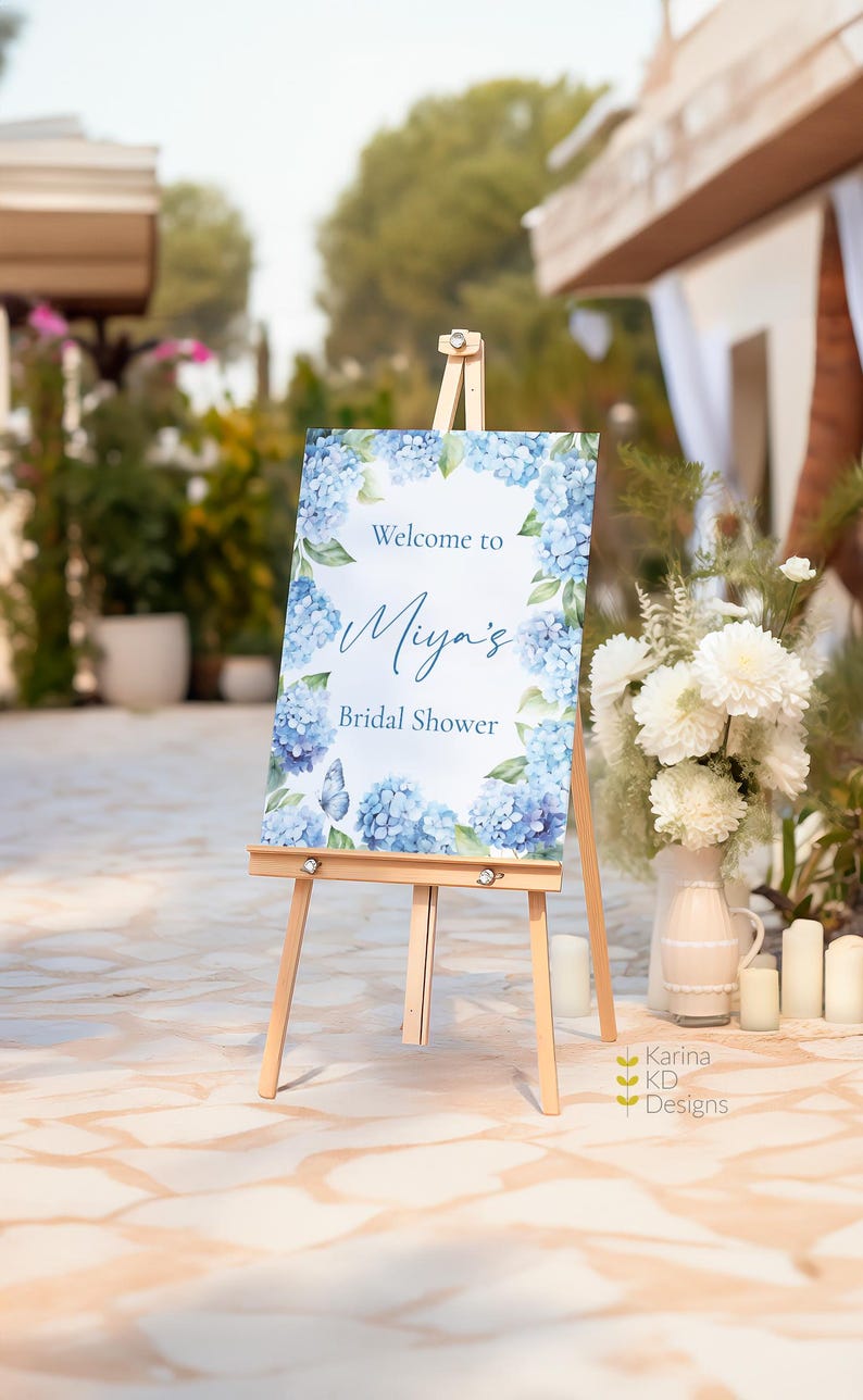 Hydrangea Welcome Sign - Etsy