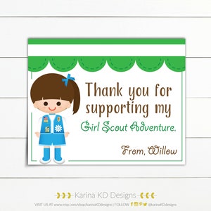 Girl Scout 5x4 Thank You Tags (Original)
