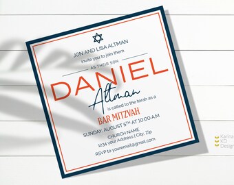 Bar / Bat Mitzvá 5x5_Invitación