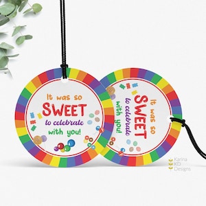 Candy Thank You Tags - 3 inch