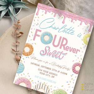 FOURever Sweet (Donut) Invitation