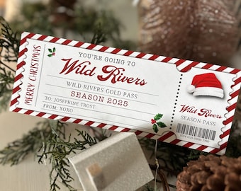 Cartão Presente de Bilhete de Natal PERSONALIZADO