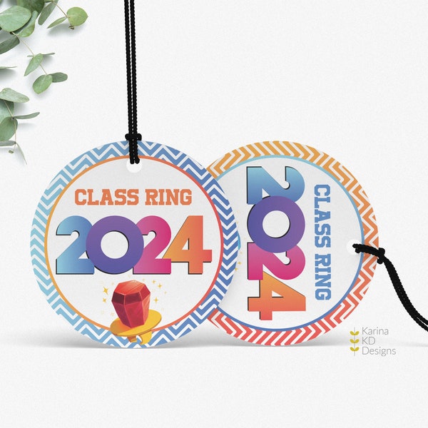 Class Ring 2" Circle Tags - 2024