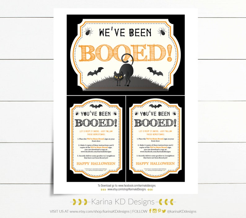 Halloween We Ve Been Booed Cat Paper Stickers Labels s Dalasmaker Se