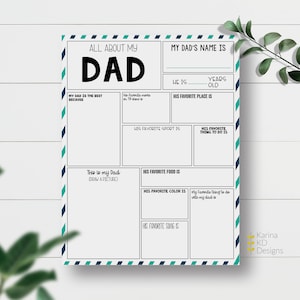 All About My DAD Worksheet