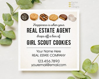 PERSONALISIERTE Girl Scout Cookie Happiness - Grundbesitz Tags
