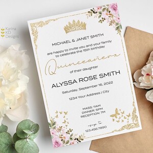 Quincenera 5x7 Invitation