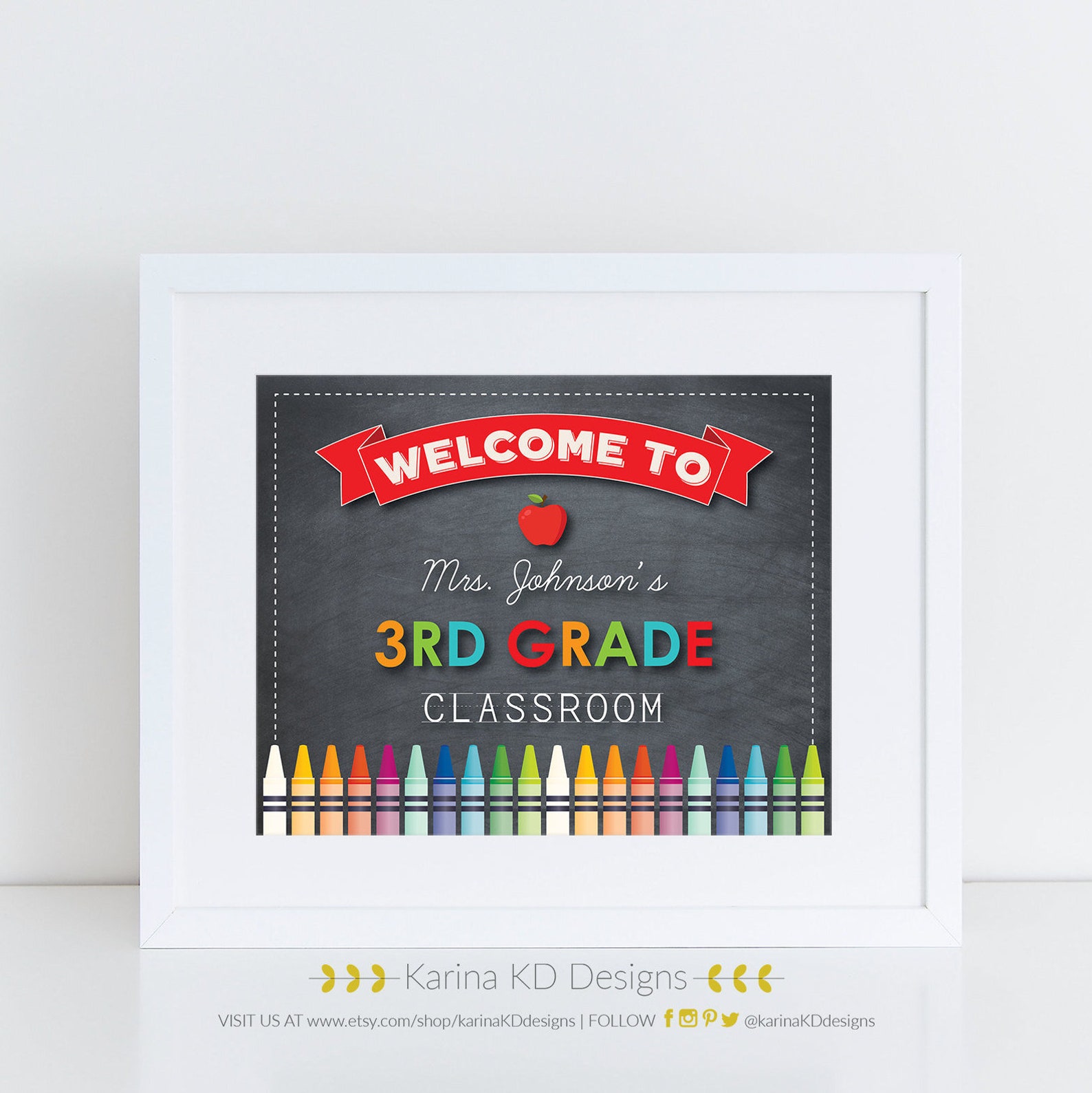 Teacher Classroom Personalized Sign | Etsy