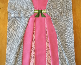 Jackie - 60's Vintage Dress - Paper Piecing or Foundation Piecing Quilt Block Pattern