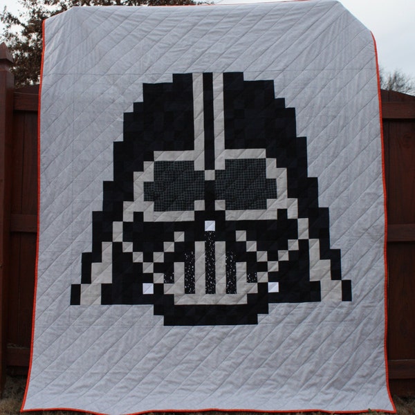 The Dark Side Quilt Pattern! An Unofficial Darth Vader/Star Wars Modern Quilting Pattern!