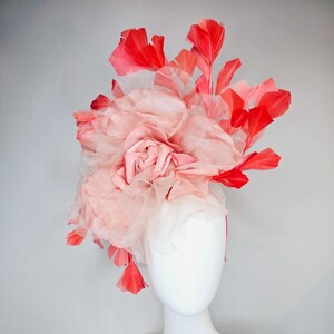 Kentucky Derby Hat Fascinator Elegant Oversized Organza Floral Tea Party Hat Amazon.com: Women Derby Fascinator Hat Kentucky Organza  main image 2