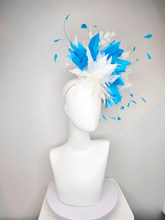 Kentucky Derby Hat Fascinator White Sinamay With White  display picture 1