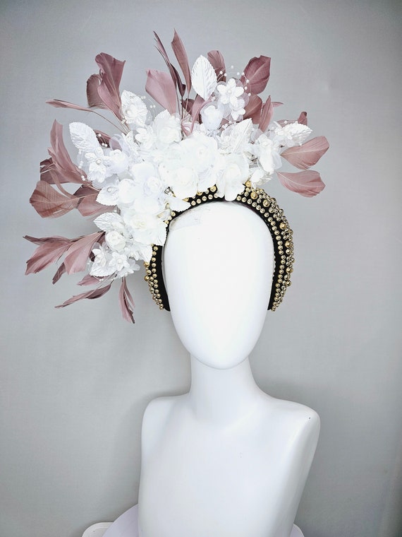 9365 Women Feather Fascinator Flower Derby Headpiece Elegant Hairpin Amazon.com: Kentucky of Derby Fascinator for Women 2025 Tea  main image 2