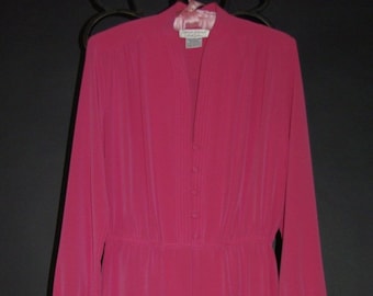 Vintage Pink Tea-Spring Dress By Adolph Schuman for Lilli Made in USA No Size-See Stats Union Label Retro Party Dress