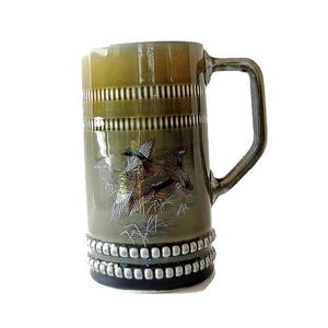Vintage Wade Beer Stein Irish Porcelain Mug Mallard Ducks Brewerania Collectible Tankard Barware Gift Ships FREE US