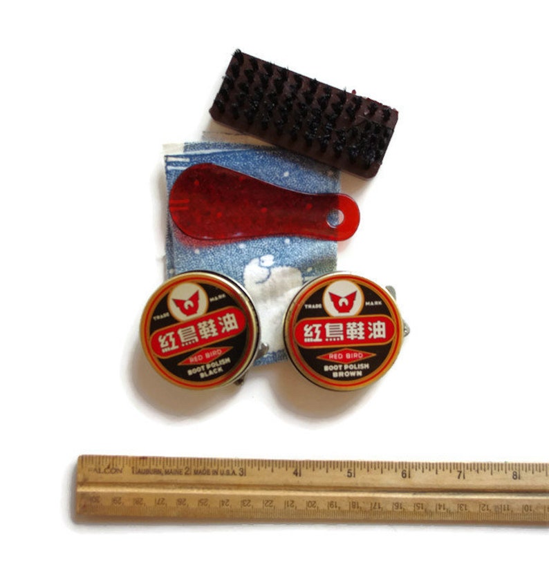 Vintage Shoe Polish Travel Kit and Esquire Custom Leather Etsy