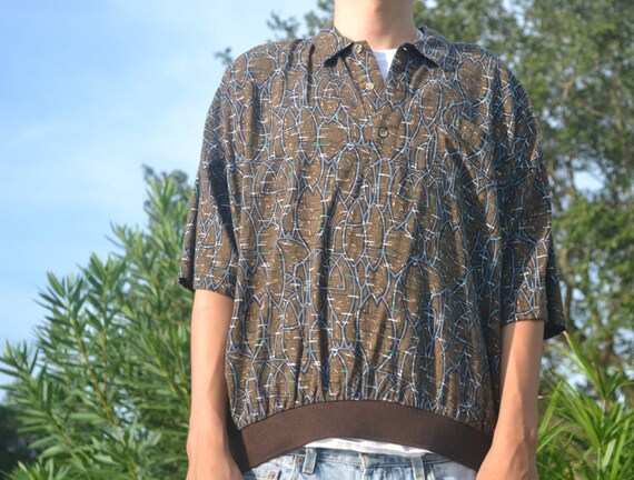 Sale ! Vintage Popover Polo Gaucho Shirt Men's XL
