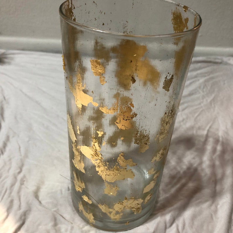 Gold leaf vase Etsy