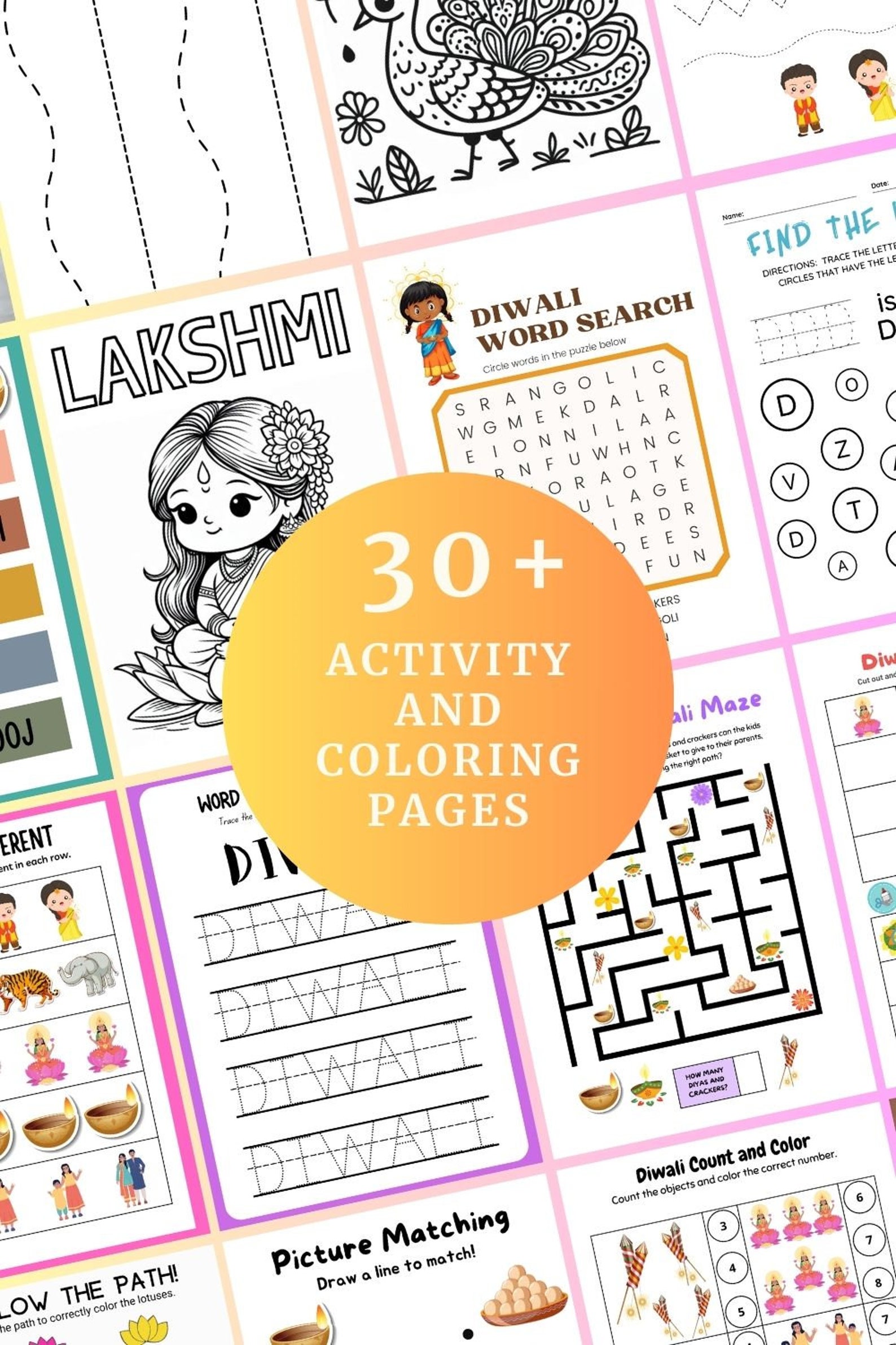 Diwali Activity Kit, Diwali Coloring Pages, Diwali, Diwali Activity ...