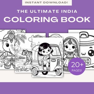 India Coloring Book, Desi Coloring Book, Desi Kids, Desi Kids Coloring Book