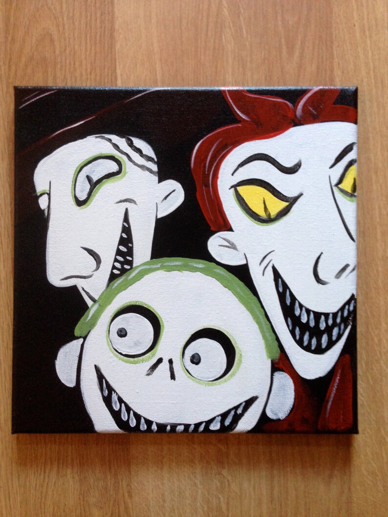 Nightmare Before Christmas Canvas Portraits Hand Painted | Etsy