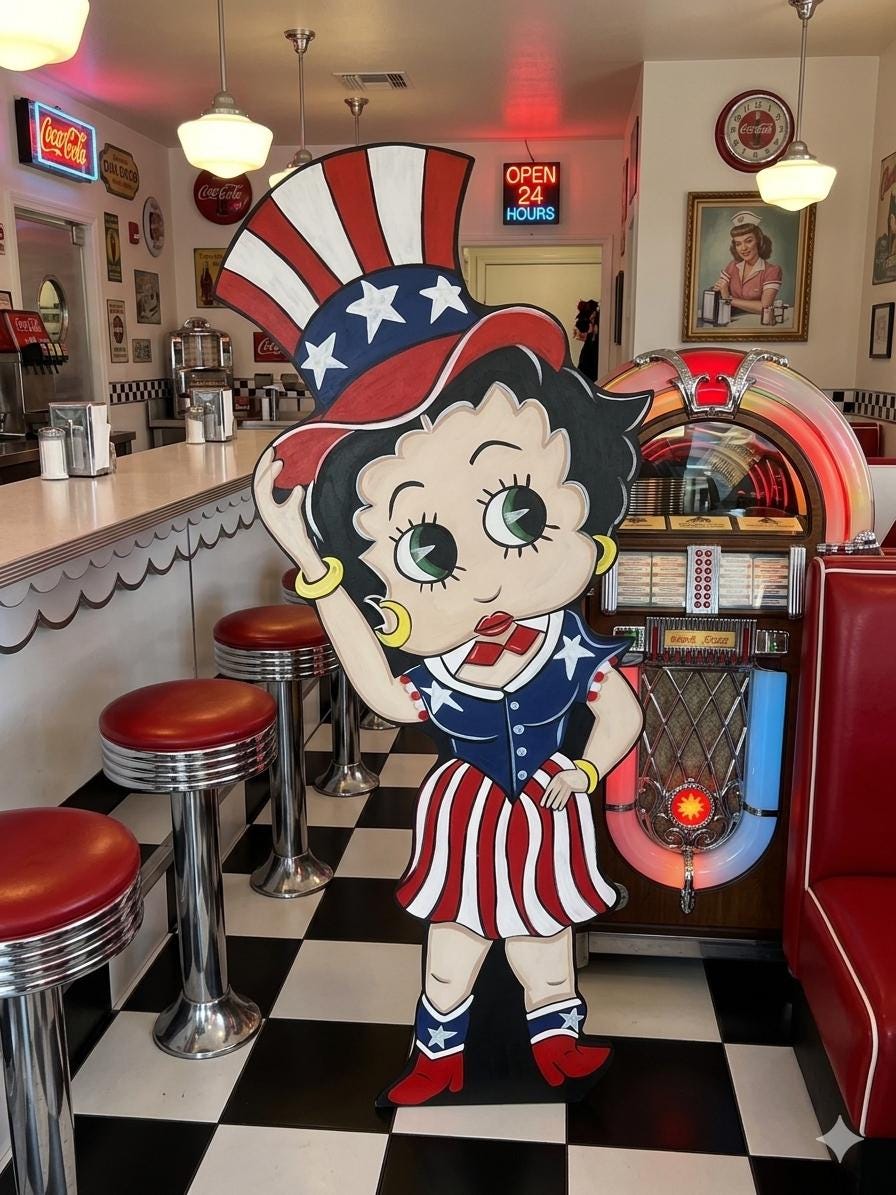 Betty Boop 4th of July Yard Prop - Etsy