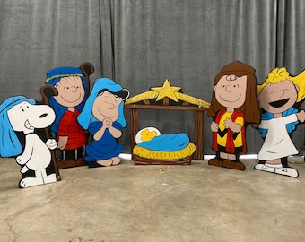 Peanut Gang Nativity Yard Display