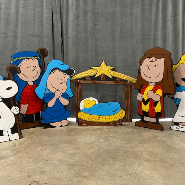 Peanut Gang Nativity Yard Display