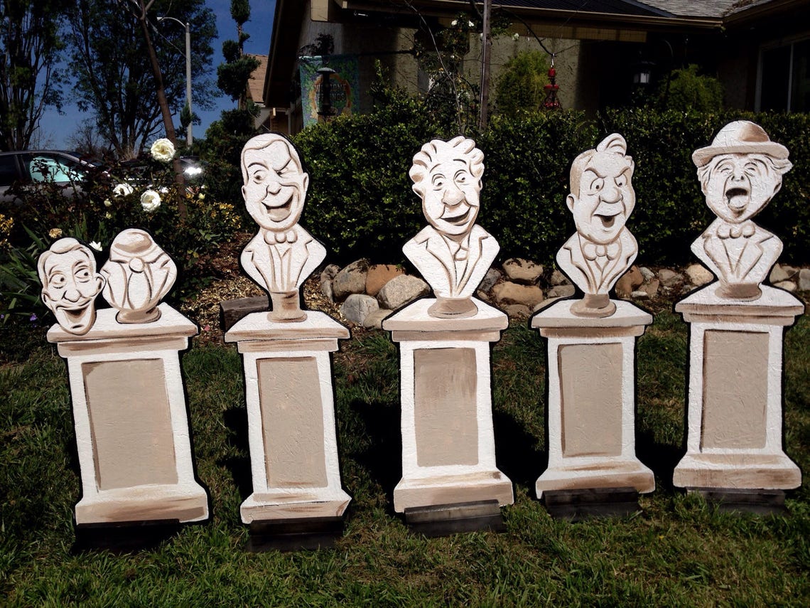 Haunted Mansion Busts Lawn Display Etsy