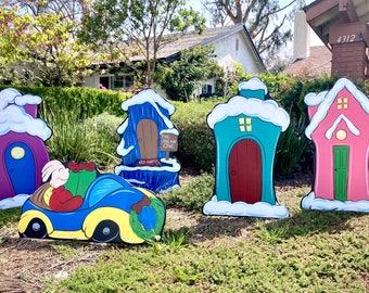 Fun Christmas houses and car