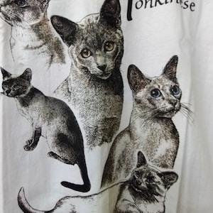 All brand new shirts (but vintage...smile) from my cat shirt show days....Tonkinese on white shirt in size medium and also in small