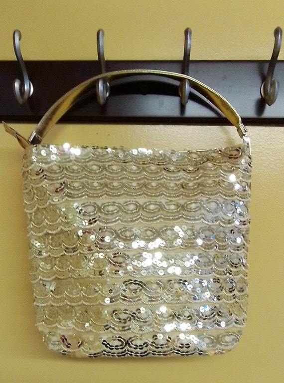 Beautiful Sequined patterned lace Purse for specia