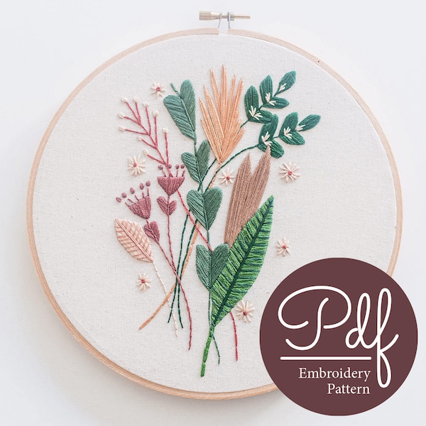 Falling For You - Embroidery pattern - PDF Digital Download